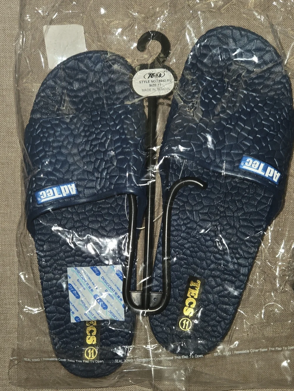 AdTec Navy Pebble Men's Slide Sandals